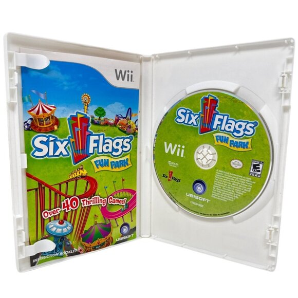 Six Flags Fun Park Wii Game Complete With Case & Manual Ubisoft - Picture 3 of 3
